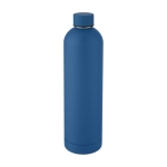 Bedrukte thermosfles met modern design en matte afwerkling 1L Spring kleur marineblauw