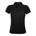 Dames poloshirt bedrukken van 200 g/m2 polyester en katoen SOL'S Prime kleur zwart