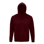 Unisex sweatshirt van ecologische materialen met capuchon 280 g/m2 Stellar kleur bordeaux achtste weergave