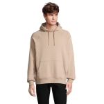 Unisex sweatshirt van ecologische materialen met capuchon 280 g/m2 Stellar kleur beige foto weergave