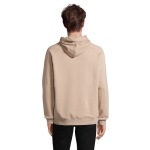 Unisex sweatshirt van ecologische materialen met capuchon 280 g/m2 Stellar kleur beige derde foto weergave