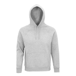 Unisex sweatshirt van ecologische materialen met capuchon 280 g/m2 Stellar kleur lichtgrijs gemarmerd