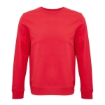 Unisex sweatshirt met logo van eco materialen 280 g/m2 SOL'S Comet kleur rood vijfde weergave