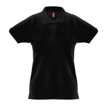 Katoenen dames polo shirt in diverse kleuren 240 g/m2 THC Monaco kleur zwart eerste weergave