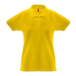 Katoenen dames polo shirt in diverse kleuren 240 g/m2 THC Monaco kleur geel eerste weergave