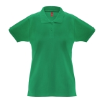 Katoenen dames polo shirt in diverse kleuren 240 g/m2 THC Monaco kleur groen eerste weergave