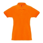 Katoenen dames polo shirt in diverse kleuren 240 g/m2 THC Monaco kleur oranje eerste weergave