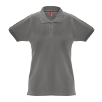 Katoenen dames polo shirt in diverse kleuren 240 g/m2 THC Monaco kleur donkergrijs eerste weergave