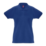 Katoenen dames polo shirt in diverse kleuren 240 g/m2 THC Monaco kleur koningsblauw eerste weergave