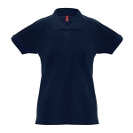 Katoenen dames polo shirt in diverse kleuren 240 g/m2 THC Monaco kleur donkerblauw eerste weergave