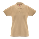 Katoenen dames polo shirt in diverse kleuren 240 g/m2 THC Monaco kleur lichtbruin eerste weergave