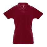 Reclame polo voor dames katoen en polyester 200 g/m2 THC Berlin kleur bordeaux eerste weergave