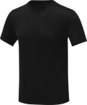 T-shirt met geborduurd logo van 105 g/m2 polyester Elevate Essentials kleur zwart