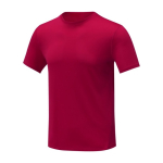 T-shirt met geborduurd logo van 105 g/m2 polyester Elevate Essentials kleur rood