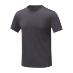 T-shirt met geborduurd logo van 105 g/m2 polyester Elevate Essentials kleur donkergrijs