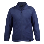 Fleece jas gemaakt van gerecycled plastic 280 g/m2 MKT Diston kleur marineblauw