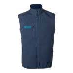 Gerecyclede softshell vest ademend en waterdicht 300 g/m2 MKT Jandro met jouw bedrukking