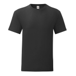 Katoenen zeefdruk T-shirt bedrukken 150 g/m2 Fruit of the Loom kleur zwart