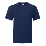 Katoenen zeefdruk T-shirt bedrukken 150 g/m2 Fruit of the Loom kleur marineblauw