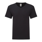 Katoenen bedrukte T-shirt van 150 g/m2 Fruit of the Loom kleur zwart