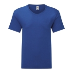 Katoenen bedrukte T-shirt van 150 g/m2 Fruit of the Loom kleur blauw