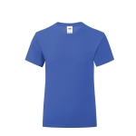 Meisjes T-shirt van 100% katoen 150 g/m2 Fruit of the Loom kleur blauw