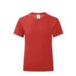 Meisjes T-shirt van 100% katoen 150 g/m2 Fruit of the Loom kleur rood