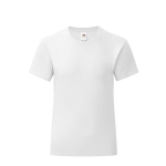 Meisjes T-shirt van 100% katoen 150 g/m2 Fruit of the Loom kleur wit