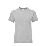 Meisjes T-shirt van 100% katoen 150 g/m2 Fruit of the Loom kleur grijs