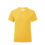 Meisjes T-shirt van 100% katoen 150 g/m2 Fruit of the Loom kleur geel vijfde weergave