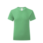 Meisjes T-shirt van 100% katoen 150 g/m2 Fruit of the Loom kleur groen