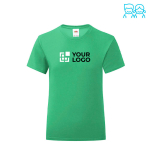 Meisjes T-shirt van 100% katoen 150 g/m2 Fruit of the Loom met jouw bedrukking