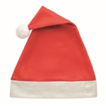 Klassieke RPET kerstmuts met logo Santa kleur rood