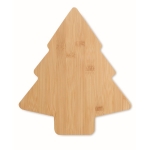 Bamboe dienblad met keramische schalen Christmas Tree kleur wit vierde weergave