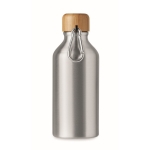 Kleine aluminium fles met bamboe stop 400ml Helsinki Small kleur mat zilver zesde weergave