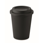 PP koffiebekers laten bedrukken met tuit 300ml Simple kleur zwart