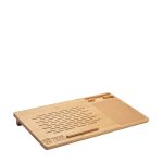 Bamboe laptopstandaard met ventilatiegaten Mini Desk kleur hout weergave met bedrukking