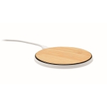 Bamboe draadloze oplader met logo inclusief ABS basis Bamboo Fast kleur hout