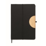 Hardcover notitieboekje met mobiele telefoonhouder A5 Support Eco kleur zwart vierde weergave