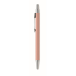 Eco pennen met logo van gerecycled aluminium Recycled Arial kleur rose gold derde weergave