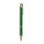 Pen van gerecylced aluminium met blauwe inkt Aster Recycled kleur groen vierde weergave