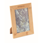 Rechthoekige houten fotolijst met logo 10x15cm Wood kleur naturel tweede hoofdweergave