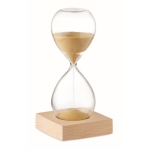 Zandloper van 5 minuten met aanpasbare basis Time kleur beige