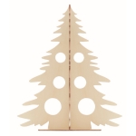 Houten kerstboom met verf en kwast Paint kleur hout vijfde weergave