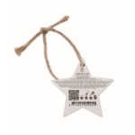 Stervormig ornament van ecologisch papier Estrella SeedGrow kleur wit tweede weergave