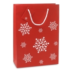 Grote geschenktas met logo Snowflake Large kleur rood