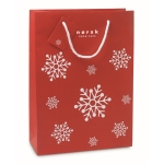 Grote geschenktas met logo Snowflake Large kleur rood tweede hoofdweergave