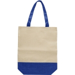 Tote bags bedrukken met linnen look 150 g/m2 Sunset kleur blauw eerste weergave