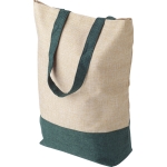 Tote bags bedrukken met linnen look 150 g/m2 Sunset kleur groen tweede weergave