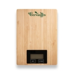 Digitale keukenweegschaal tot 5 kg met houten afwerking Bake kleur naturel afbeelding met logo 2